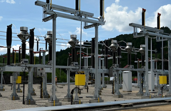 Traction transformer substation